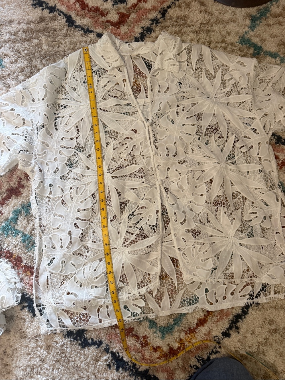 Free People La Vida White Crochet Resort Set XL Beach Club Cover-Up - Picture 9 of 14
